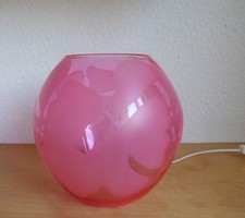 Ikea KNUBBIG Tischlampe Tischleuchte Kugel Glas rosa 21 cm mit Leuchtmittel