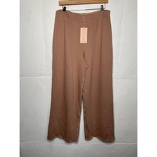 NEW Eberjey Reversible Plush High Waist Pant Mocha Size Large