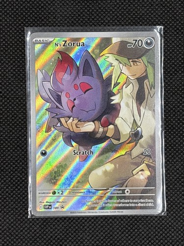 Pokemon TCG N's Zorua SVP 189 Black Star Promo Card - NM