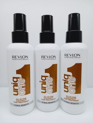 3-Pack REVLON UNIQ ONE 10 IN 1 COCONUT HAIR TREATMENT 5.1 OZ