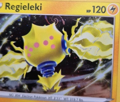 Full Swirl Regieleki Cosmos Holo 060/203 SWSH Evolving Skies Promo Karte Galaxy