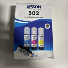 Epson EcoTank T502 Tri-Color Combo Pack Jan. 2027 502 WorkForce - GENUINE -
