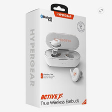 HyperGear Active True Wireless Earbuds Bluetooth 5.0 w/Case White