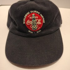 Vintage 1996 Atlanta Olympics Coca-Cola Dad Hat Strapback - KC Caps HeadShot