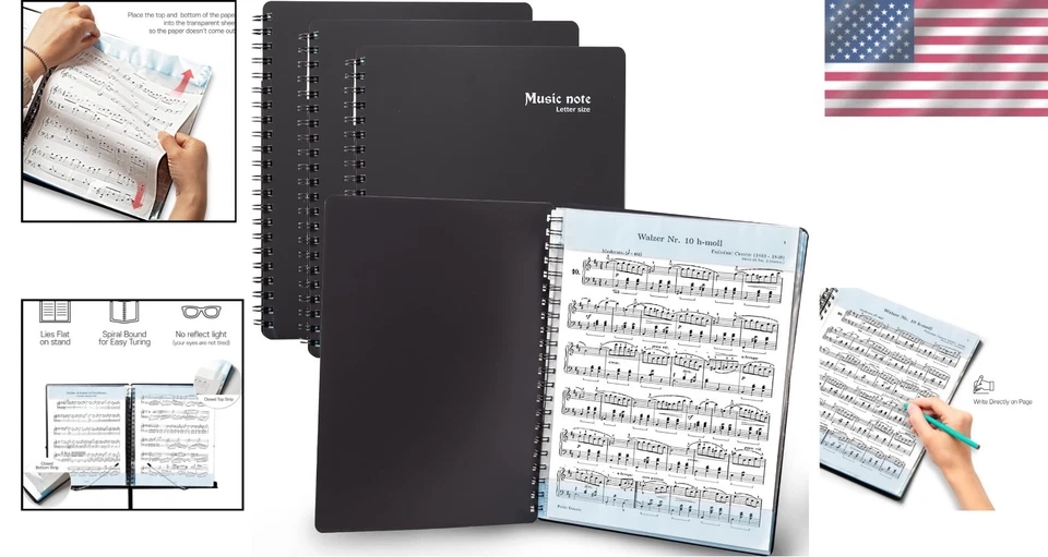 Sheet Music Folder Set - Fits 8.5 x 11 Inch Sheets - Image 2 of 4
