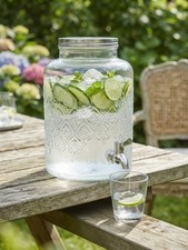 Wasserspender 6 Liter Glas Erfrischung Wassertank Trink Party Camping Geburtstag