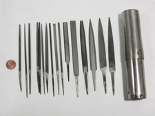 Vintage Precision files with Storage Tube Case