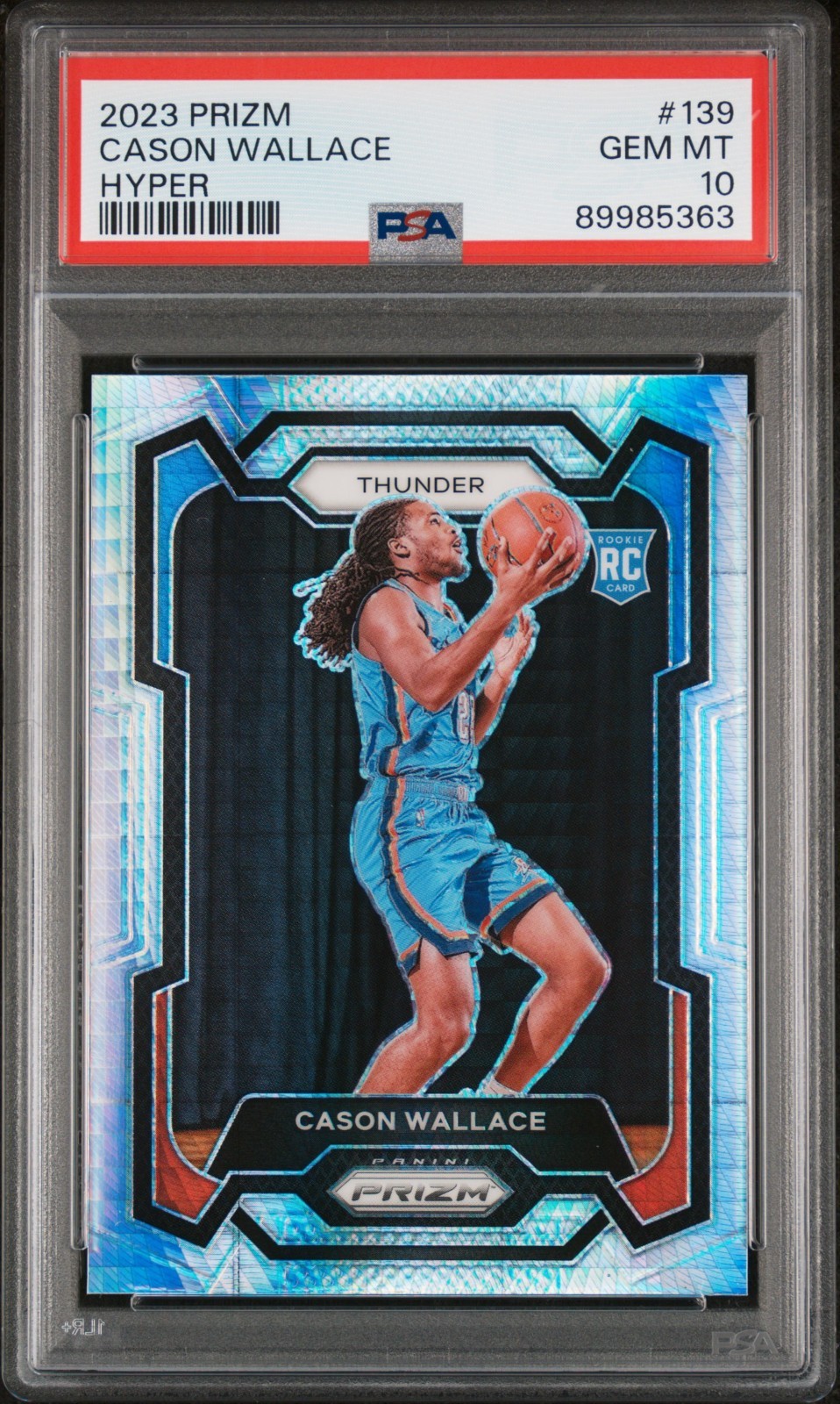 Cason Wallace 2023 Prizm Hyper Rookie #139 PSA 10 63