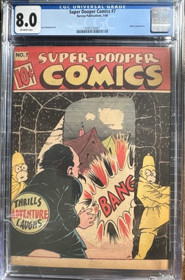 #ad #ad Super Dooper Comics #7 May 1946 Sam Glanzman Art Hitler Appearance CGC 8.0 $199.99