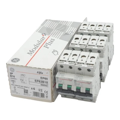 6x General Electric Elfa 566542 EP62B10 Leitungsschutzschalter -unused/OVP- - Bild 1 von 4