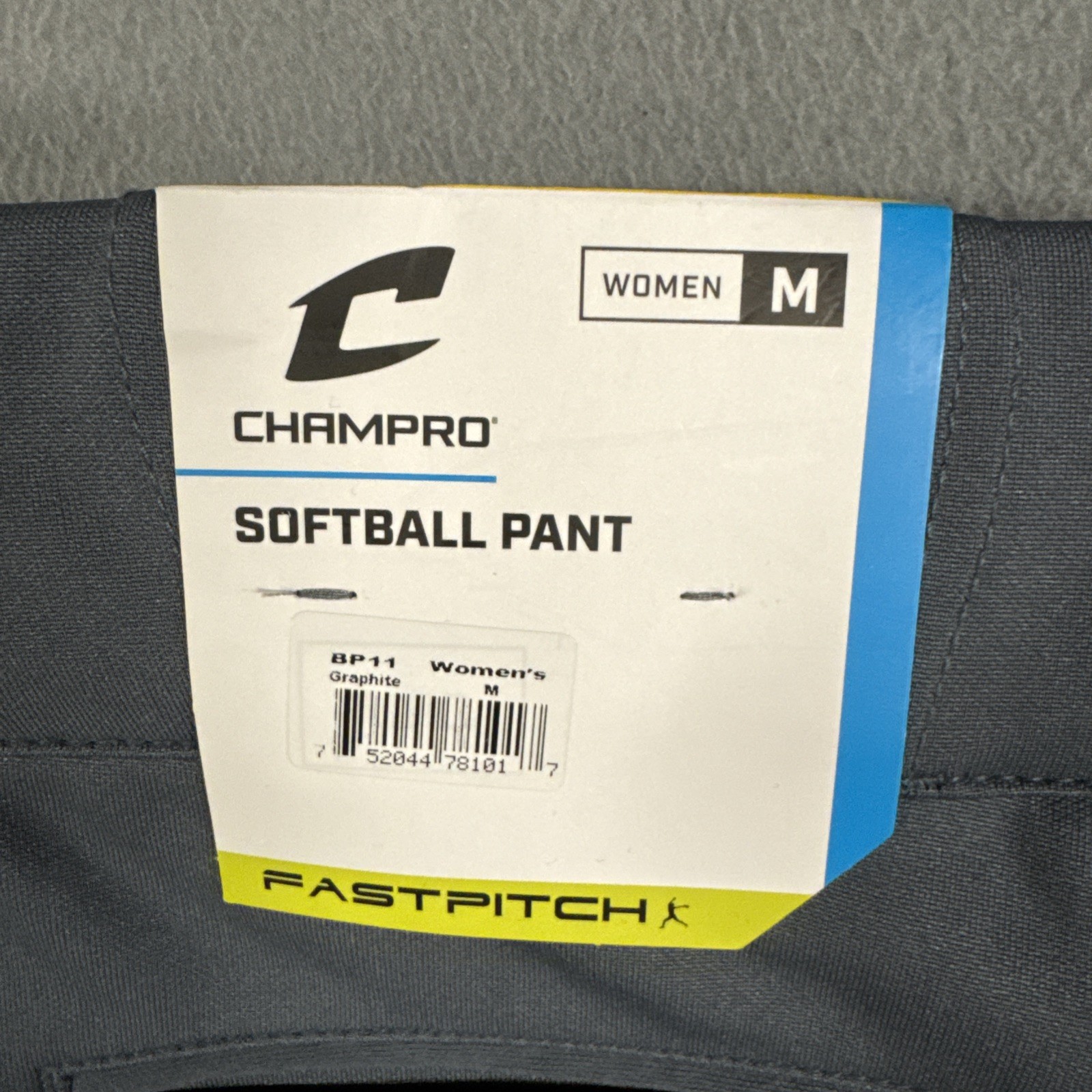 Champro Softball Pants Women’s Medium Graphite Gray BP11 Fastpitch Polyester NWT