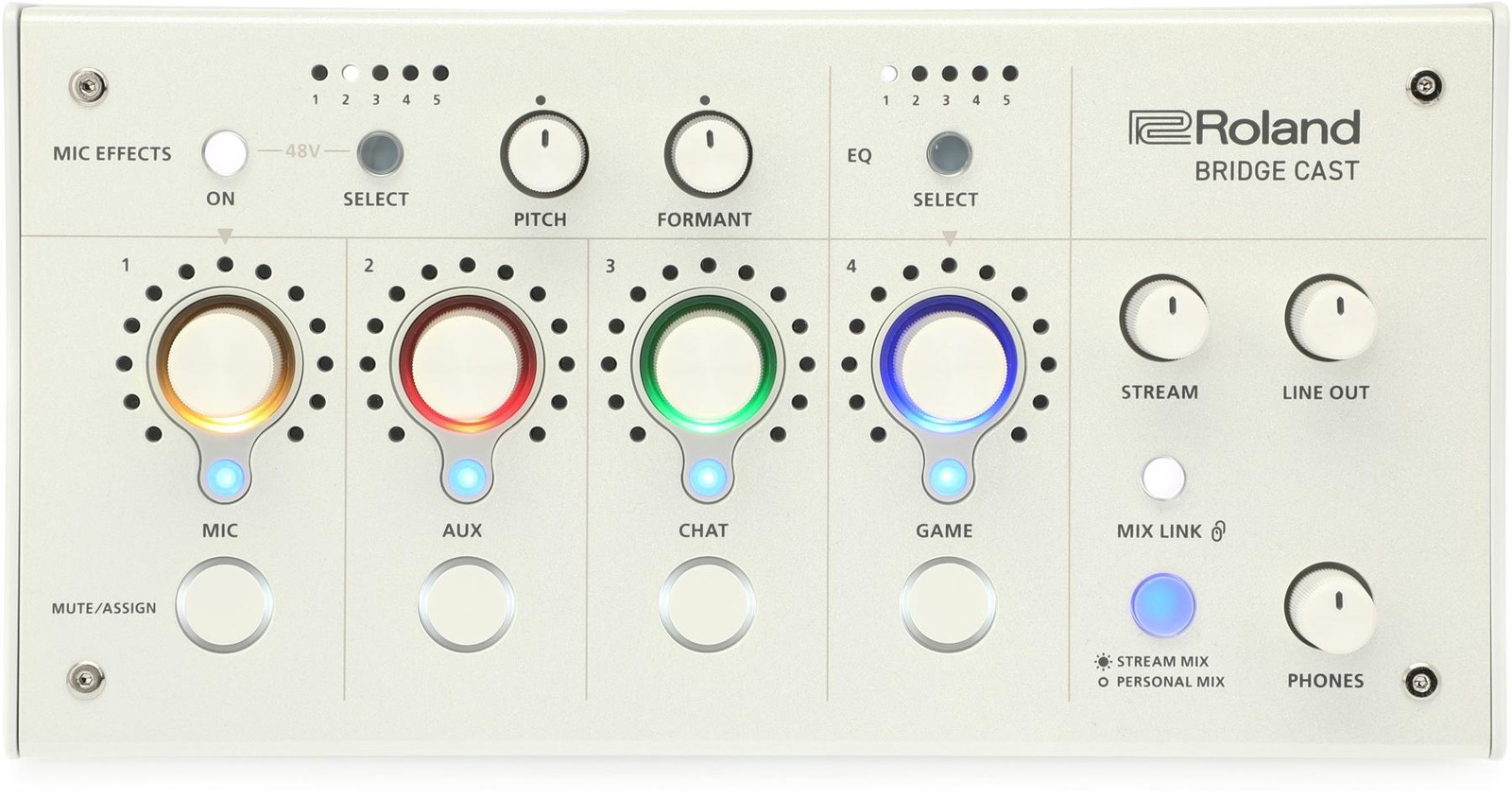Игровой аудиомикшер Roland Bridge Cast с двумя шинами - Ice White 53290₽