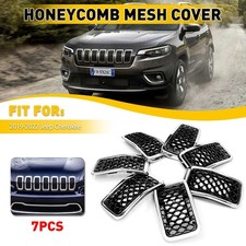 1/2set 6AZ88XS9AB for 2019-22 Jeep Cherokee Black Front Mesh Grille Insert A