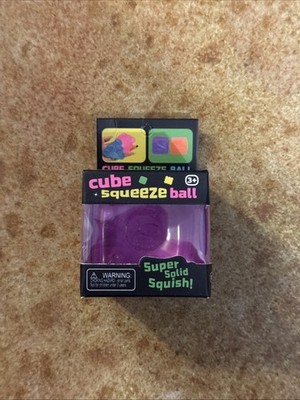 Cube Squeeze Ball Super Solid Squish Sensory Toy Pink Ages 3+