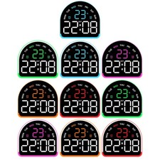 LED Ambient Light Alarm Clock for Home with Adjustable Brightness Settings