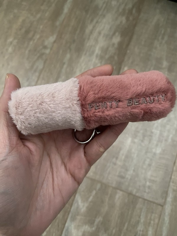 Fenty Fuzzy Gloss Bomb Holder Charm / Case Keychain NEW