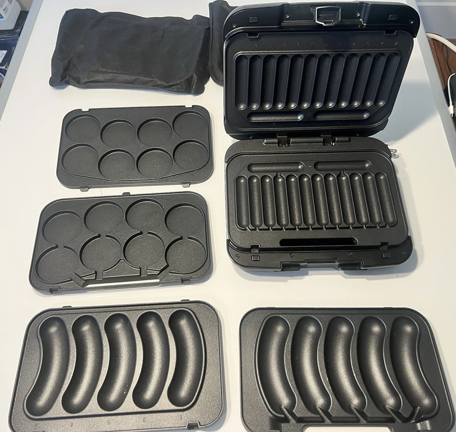 Johnsonville BTG-500 Sizzling Sausage 3 in 1 Electric Grill w/ Plates Maker