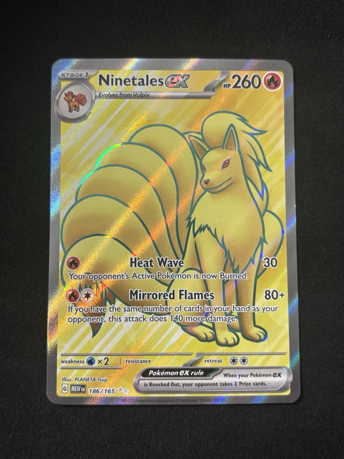 Ninetales ex 186/165 Sv: Scarlet & Violet 151 Holo Pokemon TCG - LP