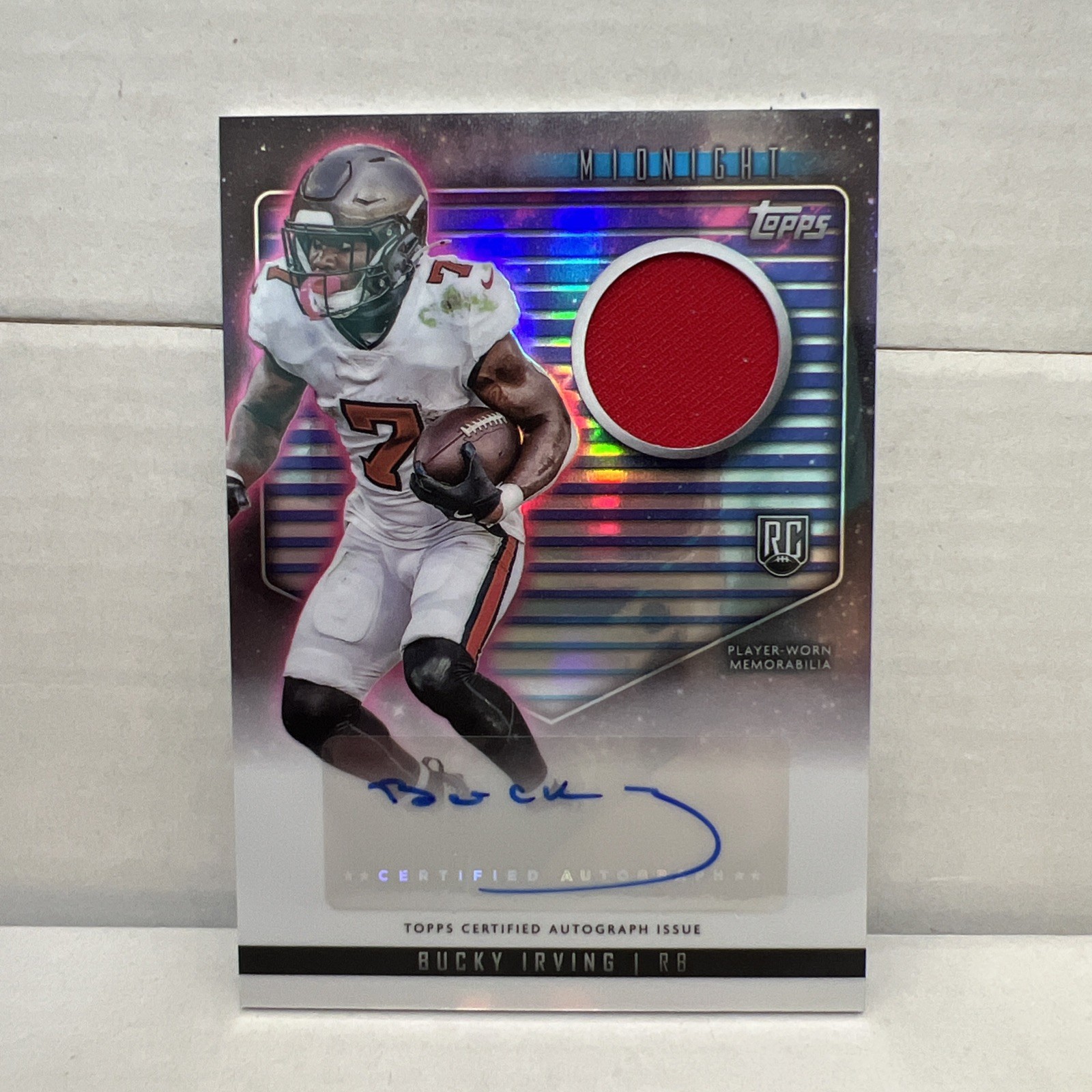 Bucky Irving Topps Midnight Rookie Jersey Autographs #RJABI Midnight