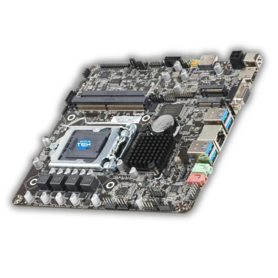 Placa madre ITX H61 2 X ranuras DDR3 con ranura MSATA CPU LGA1155 1155 2ª generación 3D Foto 2 de 4