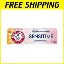 Gentle Mint Toothpaste for Sensitive Teeth - Fluoride and Baking Soda Pack of 12