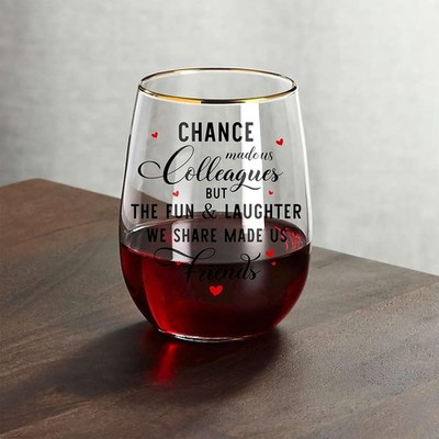 Crystal Chance Friends Mitarbeiter Geschenk Glas für Damen & Herren 475 ml Modern Style