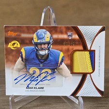 2026 Topps Flagship - Orange Rookie Material Auto /25 Max Klare #NFLRMA-MK RPA