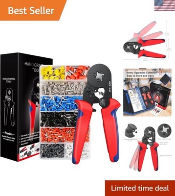Durable Crimp Tool Kit for Easy Electrical Repairs - Self-Adjustable & Compact