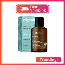 Cliganic Organic Peppermint Essential Oil, 1oz - 100% Pure Natural Undiluted, fo