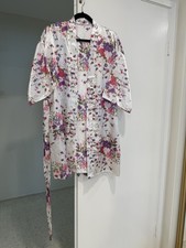 Flower Robe S-M Bridal Casual Kimono White