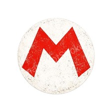 Super Mario Distressed Logo Vinyl Car Truck Window Laptop Sticker/Decal 01