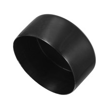 2pcs Rubber End Caps 110mm ID Vinyl Round Tube Bolt Cover Protectors Black