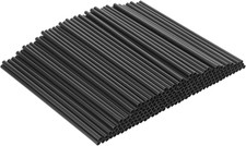 200 Pcs Black Plastic Straws 5.1" Disposable Coffee Stirrer Cocktail Drink Stick