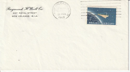 1193 4c Project Mercury February 20 1962 FDC First Day New Orleans Louisiana