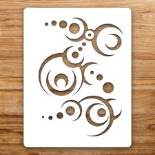 Circular Shapes Large Reusable Wall Stencil For Painting DIY Home Decor Template