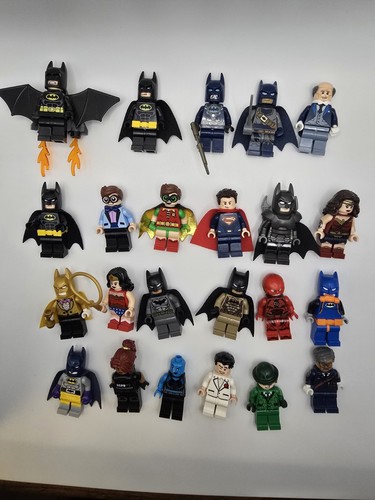 Lego Mini Figures DC (Minifigs) Lot of 23 Batman Flash Riddler Wonder Woman