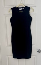 Calvin Klein Classic Black Suede Mini Dress, XS-NWOT