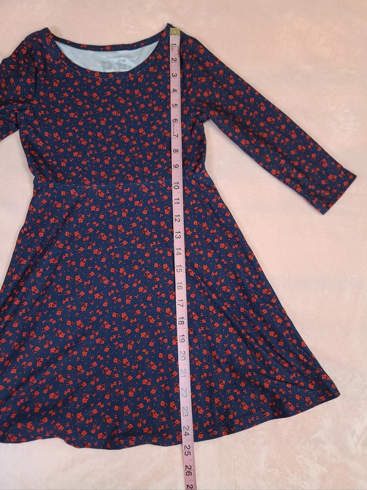P.S. Vestido From Aeropostale Niñas Azul Marino Y Rojo Manga 3/4 Talla 7 Foto 3 de 4