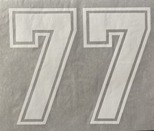 Original Vintage Number 77 Iron On Transfer
