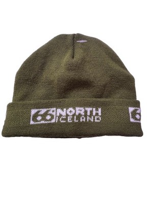 NWT Genuine 66 NORTH ICELAND Olive Green Beanie Hat Unisex