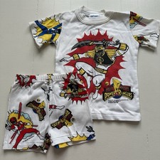 VINTAGE 1994 POWER RANGERS Set Youth Sz 4 100 Cotton