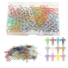 120PCS Mixed Colors Heart Cross Paper Clips,Heart Small,