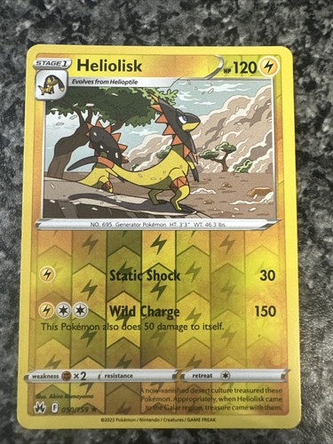 Heliolisk - Reverse Holo - Rare - Crown Zenith 050/159 - Pokemon