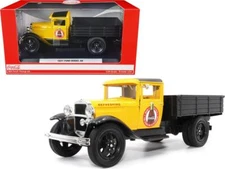 1931 Ford Model AA Pickup Truck Yellow and Black Drink it Ice Cold for Sparkling