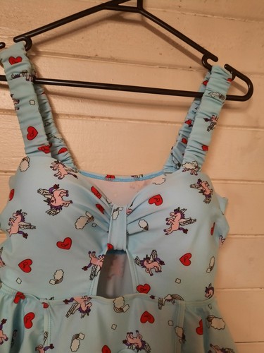 Yakangshu All In One Swimming Costume Unicorns With Skirt 1 Peice - Picture 6 of 9