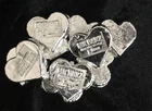 1 ozt MK BARZ "HEART" .999 Fine Silver HAND POURED Bar 1
