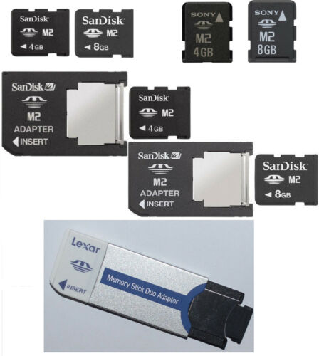 Memory Card Memory Stick Pro, Memory Stick Produo, Micro M2, 2GB, 4GB, 8GB  - Picture 1 of 14