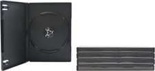  5 Premium DVD Cases Standard 14mm Black Replacement Boxes Single DVBR14BKPR