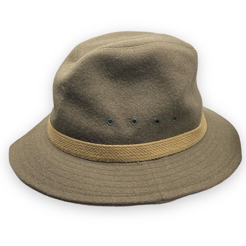 Vintage Eddie Bauer Safari Hat Cap Felt Wool Made In USA Medium Fedora Bucket - Picture 3 of 5