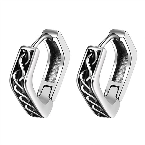 2pcs Mens Viking Hoop Stud Earrings Vegvisir Norse Valknut Cool Punk Norse Studs - Picture 2 of 25